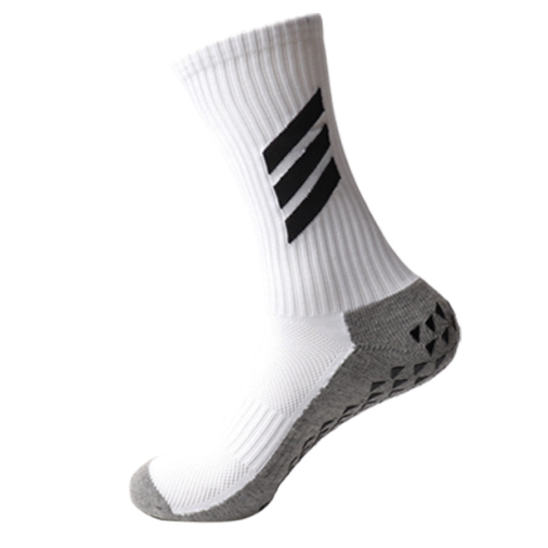 Logo personnalisé de chaussettes faites sur commande de poignée faite sur commande de football de glissement de course de sport de compression