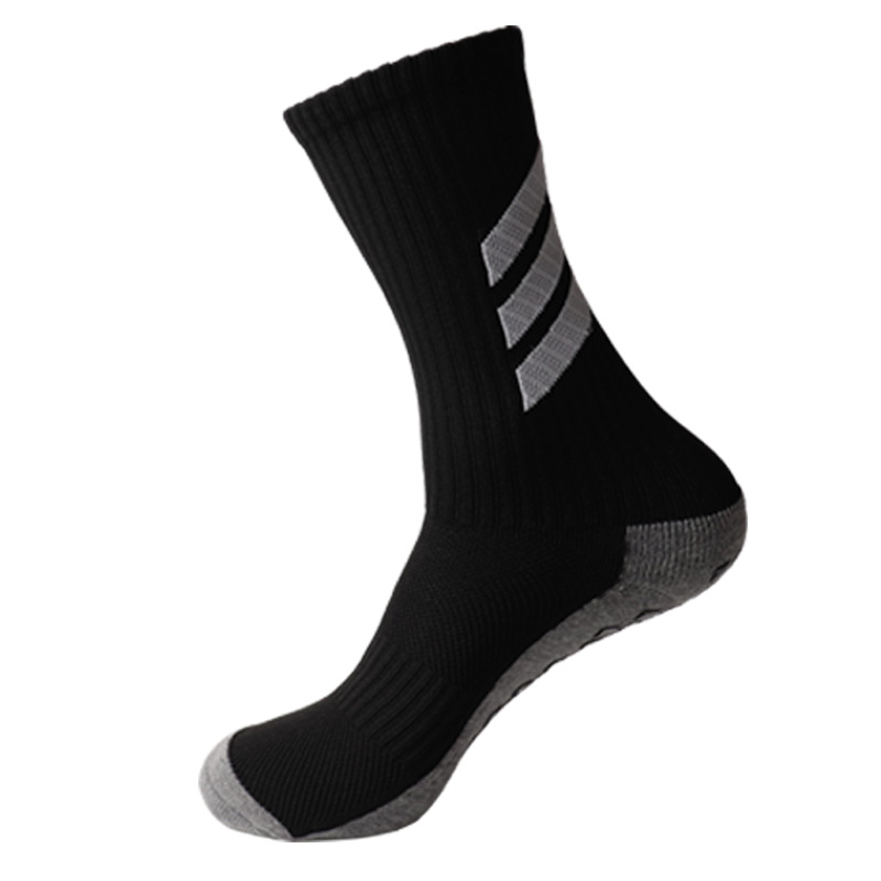 Logo personnalisé de chaussettes faites sur commande de poignée faite sur commande de football de glissement de course de sport de compression