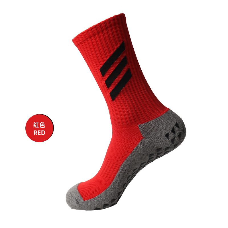 Logo personnalisé de chaussettes faites sur commande de poignée faite sur commande de football de glissement de course de sport de compression