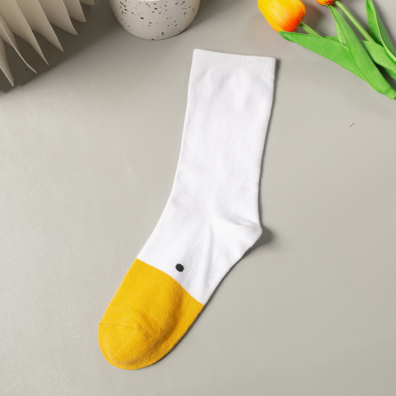 Chaussettes en coton pour femmes coréennes, vente en gros, animaux heureux, mignons, à la mode, pour équipage