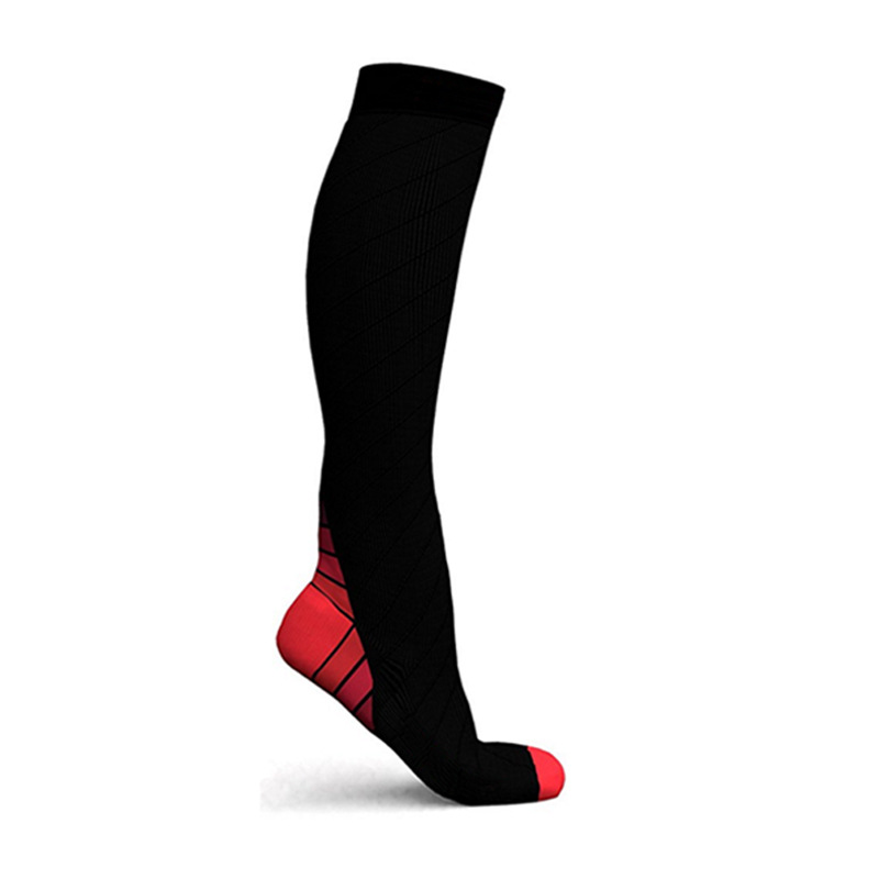 Prix ​​d'usine respirant qualité longue genou haute chaussette de sport chaussettes de Compression