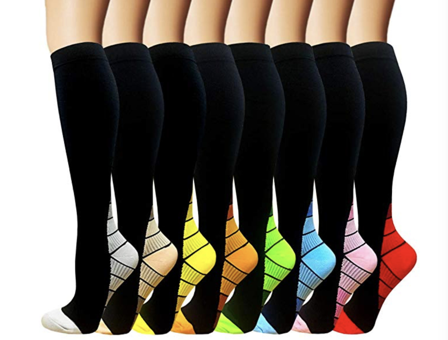 Prix ​​d'usine respirant qualité longue genou haute chaussette de sport chaussettes de Compression