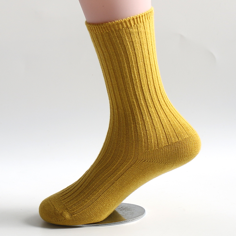 Paquet de chaussettes pour enfants à volants longs respirants en coton peigné doux décontracté à la mode