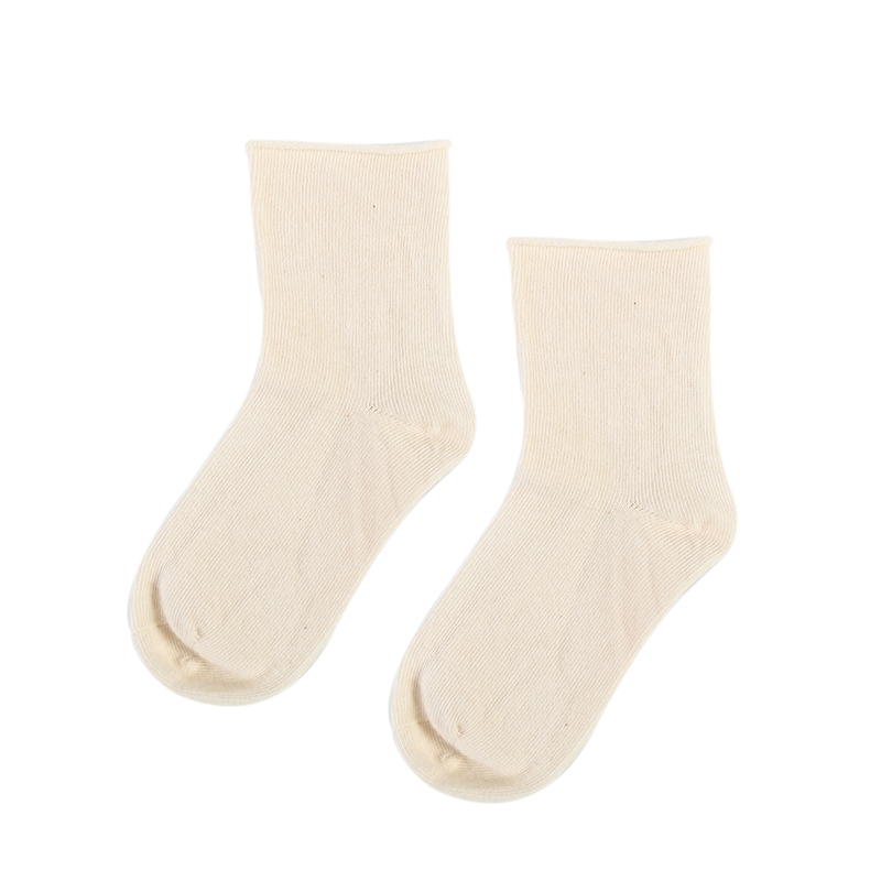 Chaussettes d'hiver épaisses et respirantes pour enfants, chaussettes biologiques de haute qualité en coton coloré, chaudes et douces, unies