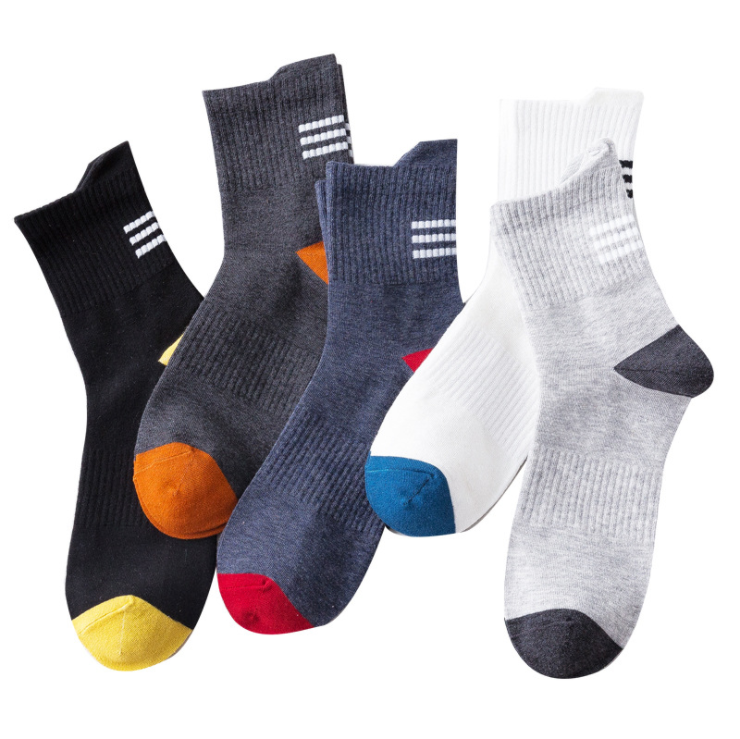 Nouveauté hommes mode coton basket-ball dans la semelle d'un bas chaussettes