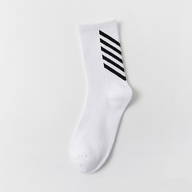 Chaussettes de sport en coton côtelé pour femmes, vente en gros, skateboard de rue, coton côtelé