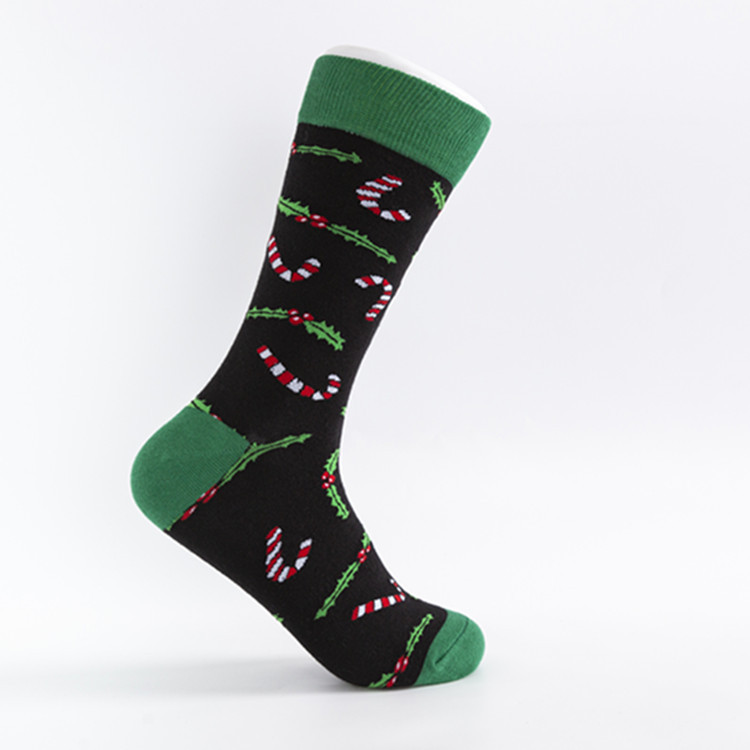 Haute qualité nouveauté confort drôle coton hiver nouvel an noël hommes chaussettes