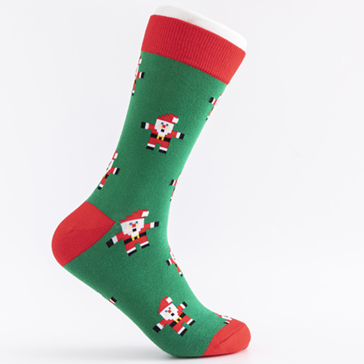 Haute qualité nouveauté confort drôle coton hiver nouvel an noël hommes chaussettes