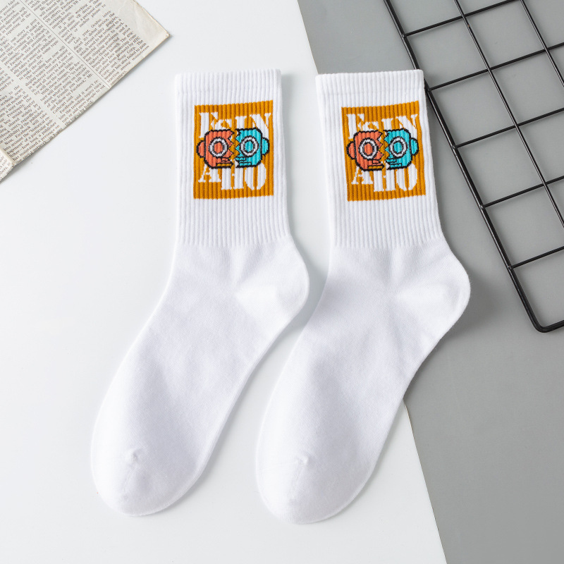 Chaussettes de course de sport avec logo personnalisé pour hommes, vêtements de rue en coton athlétique OEM