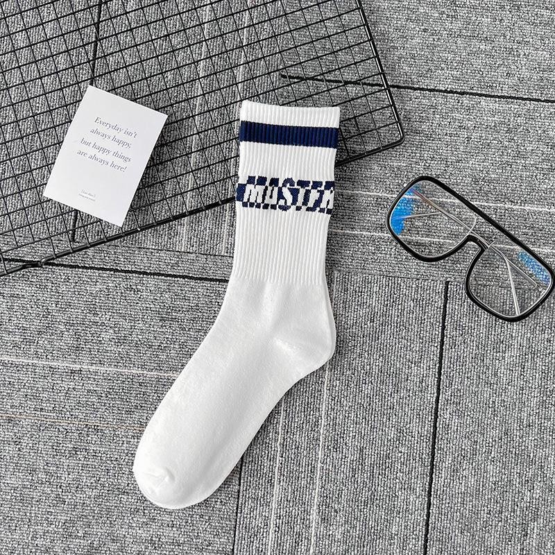 Chaussettes harajuku de sport personnalisées, streetwear en coton avec logo de conception OEM