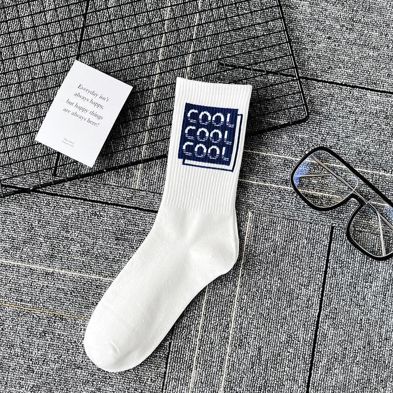 Chaussettes harajuku de sport personnalisées, streetwear en coton avec logo de conception OEM