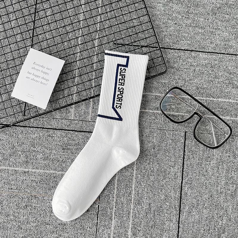 Chaussettes harajuku de sport personnalisées, streetwear en coton avec logo de conception OEM