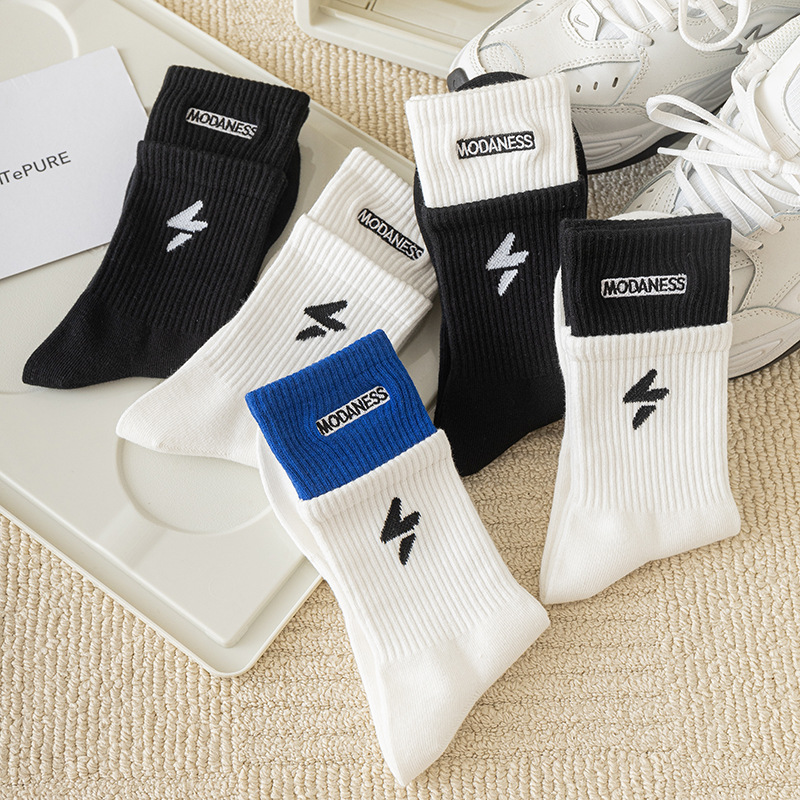 Baskets de course en coton, chaussettes de sport de skateboard personnalisées de haute qualité, logo personnalisé