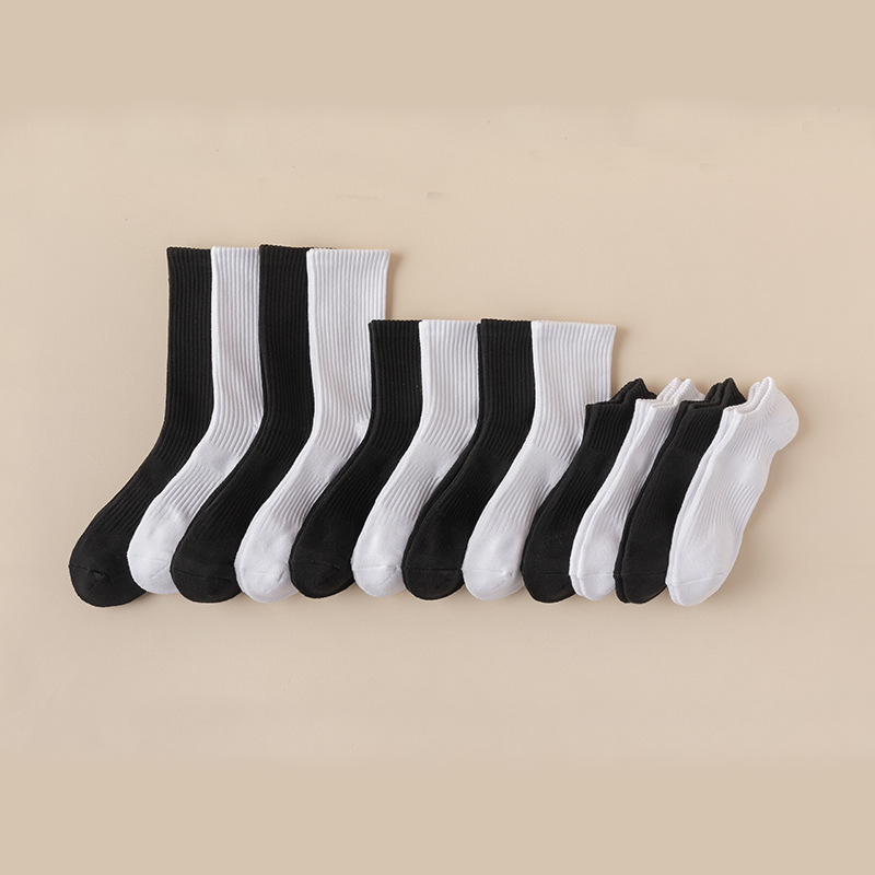 Chaussettes courtes en coton épais avec logo de sport, personnalisées, unisexes, 3 tailles