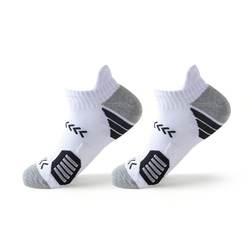 Chaussettes de sport à la cheville avec logo personnalisé en coton pour hommes, faible MOQ