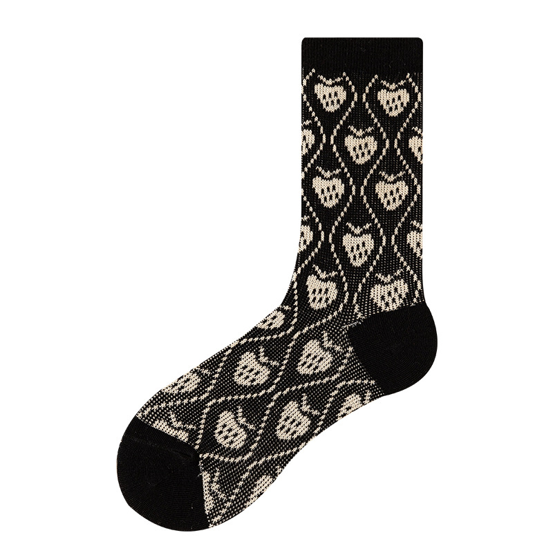 Chaussettes tricotées en coton de haute qualité pour femmes, robe personnalisée, chaussettes d'hiver