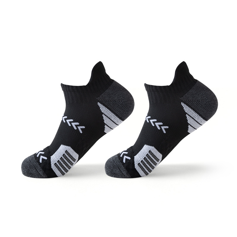 Chaussettes de sport à la cheville avec logo personnalisé en coton pour hommes, faible MOQ