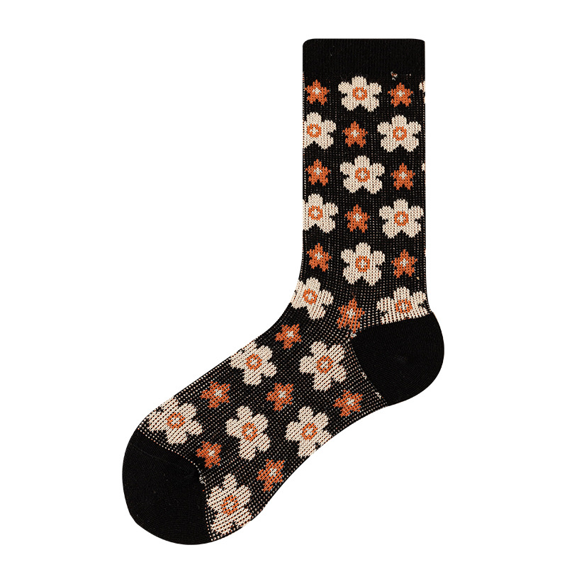 Chaussettes tricotées en coton de haute qualité pour femmes, robe personnalisée, chaussettes d'hiver