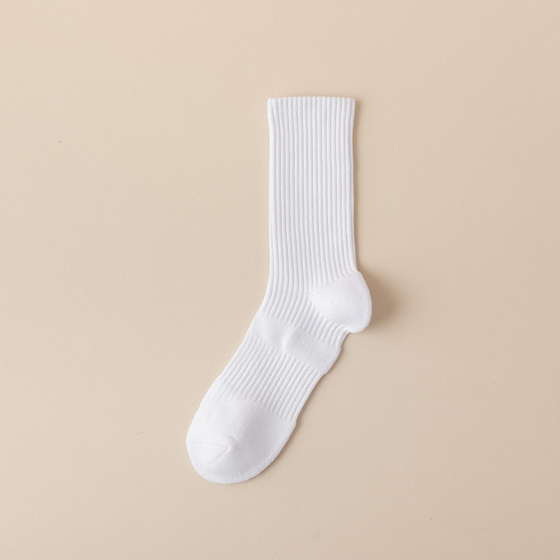 Chaussettes courtes en coton épais avec logo de sport, personnalisées, unisexes, 3 tailles